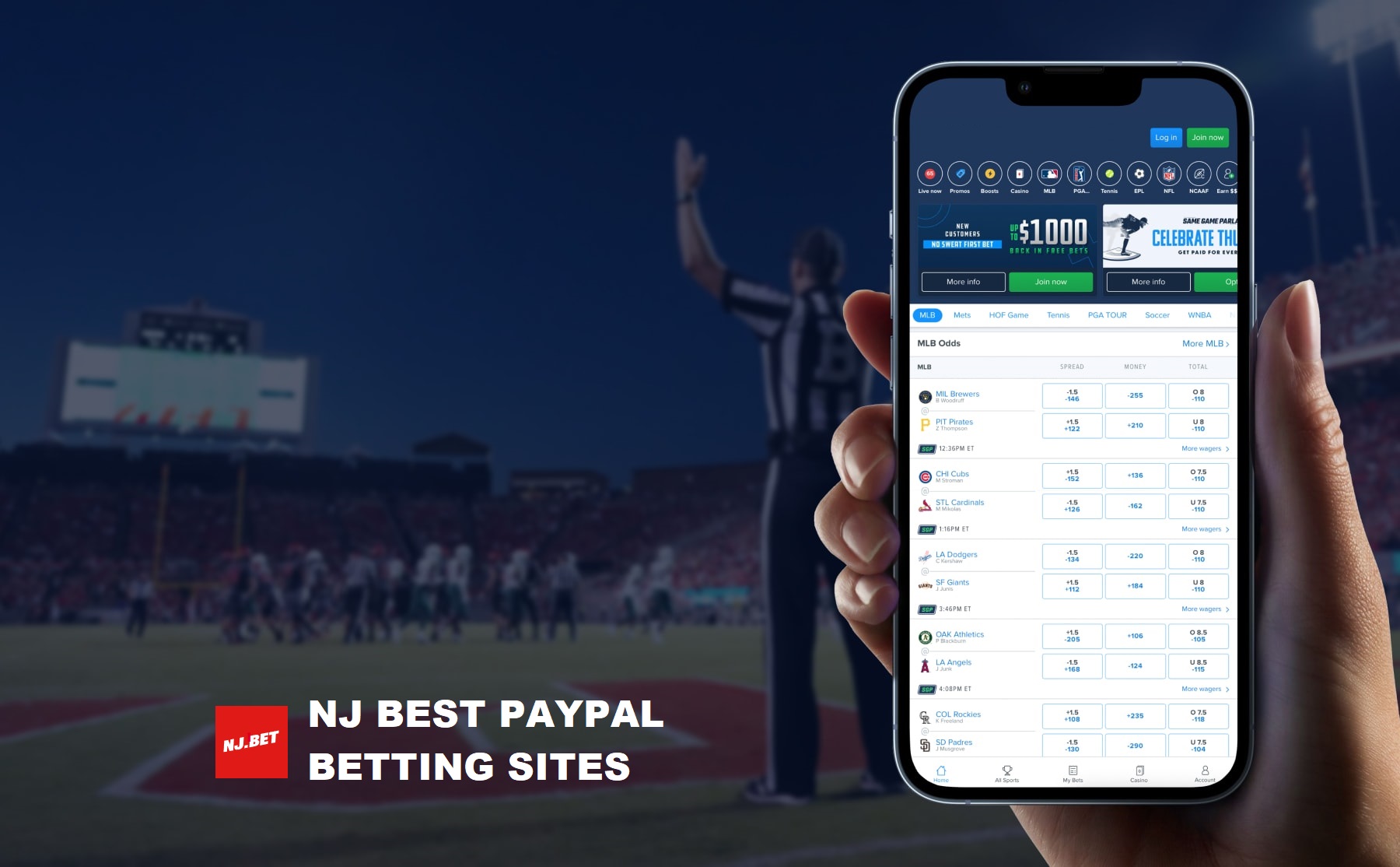 NJ Best PayPal Betting Sites and Apps