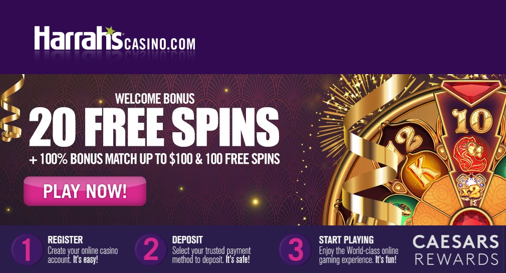 Harrahs Online Casino NJ Welcome Promo
