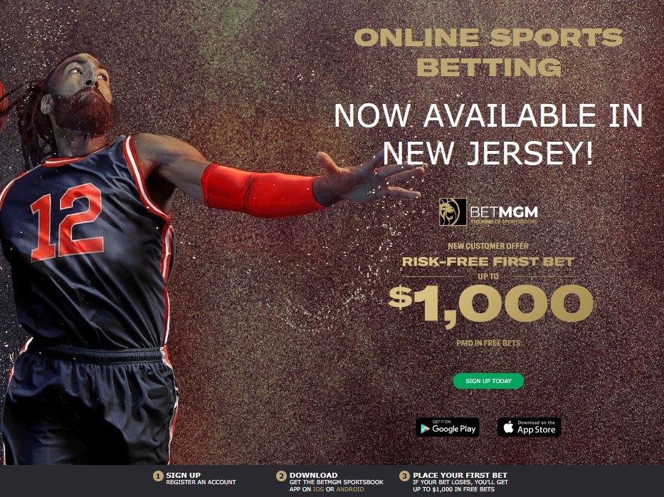 NJ Sportsbook Promo - betMGM