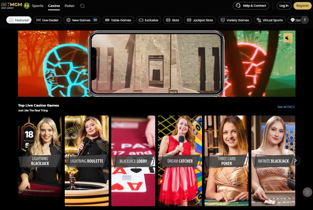 MGM online casino site