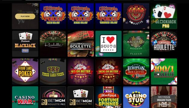 Table Games Online New Jersey