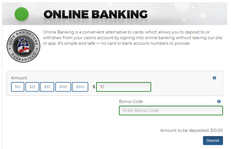 BetRivers casino online banking