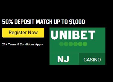 Unibet NJ casino sign up offer