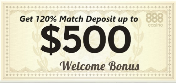 888Casino Deposit Match Bonus NJ
