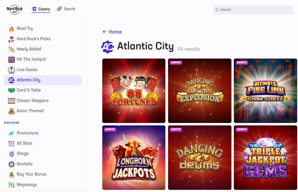Atlantic City Online Slot Games NJ
