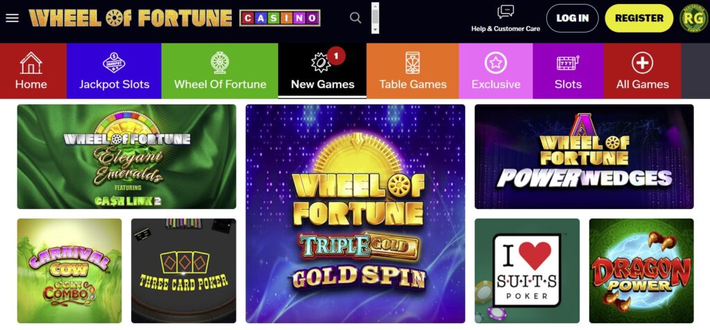New Wheel of Fortune online casino games 