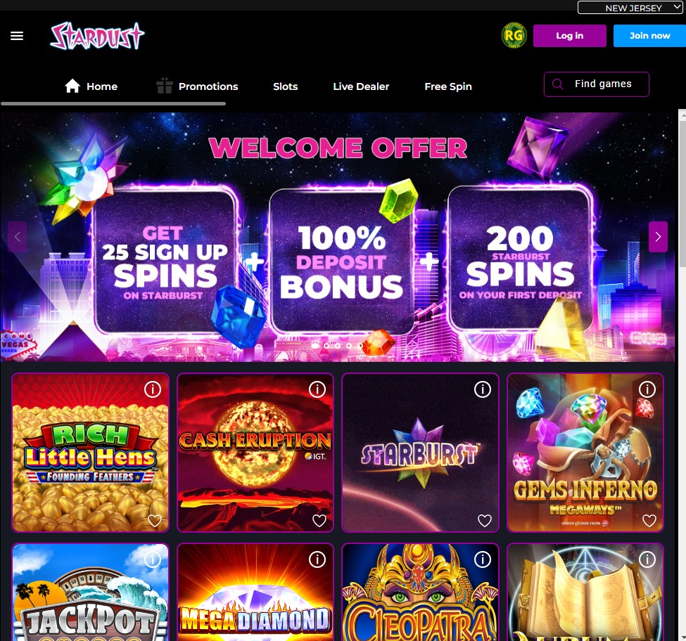 Stardust NJ Casino Welcome Offer and Bonus Codes
