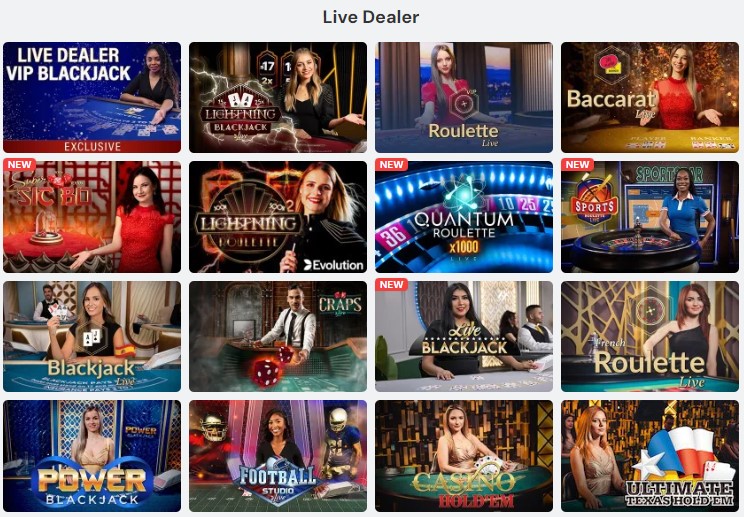 Live Dealer Games NJ