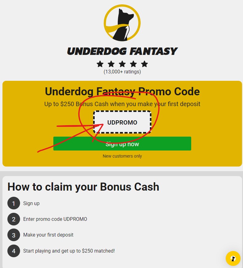 Underdog Fantasy Promo Code and how to claim bonus