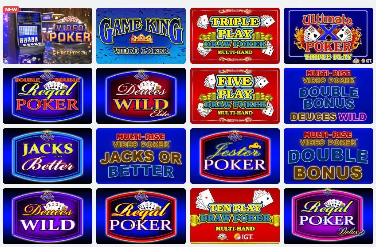 Video Poker at NJ online Casino