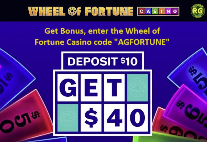 Wheel of Fortune Casino NJ Bonus Code
