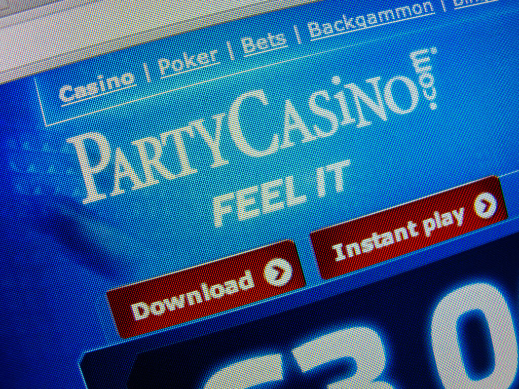 Online casino website PartyCasino - promo by NJBet.