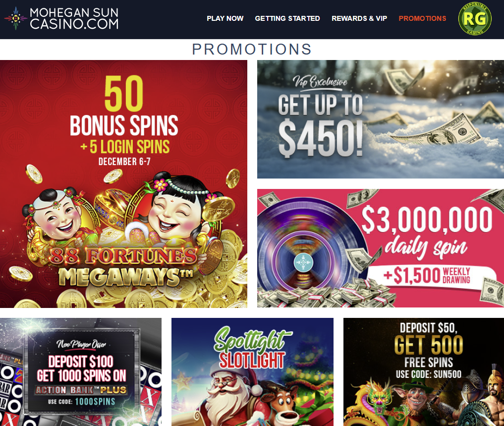 Mohegan Sun casino promotions