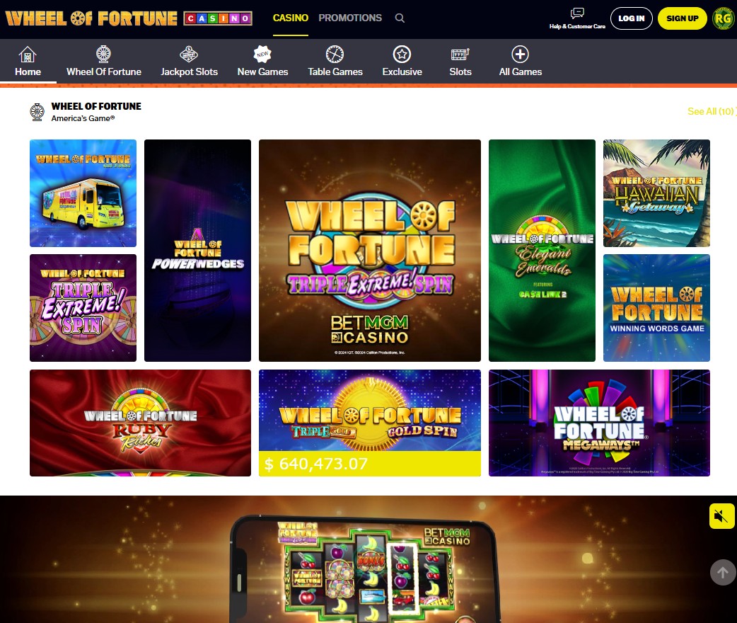 Wheel of Fortune Free Spins Casino Bonuses NJ