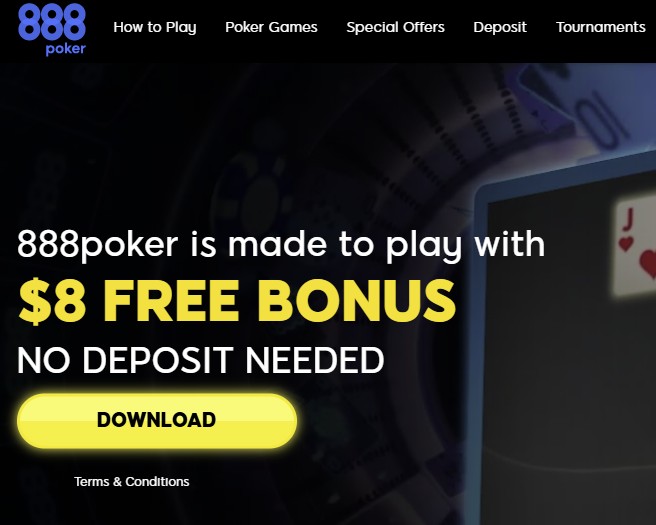 888 Poker Bonus NJ