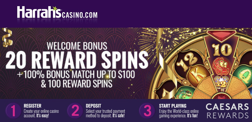 Harrahs Online Casino NJ Welcome Promo