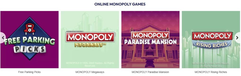 Monopoly games online NJ