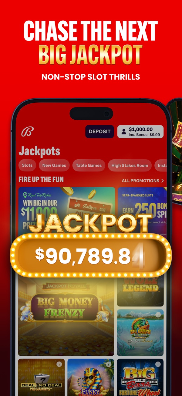 Bally Sportsbook & Casino NJ app on iPhone, App Store screenshot 3 of 6