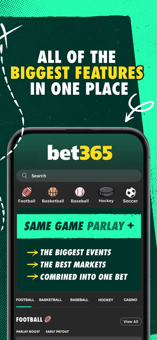 bet365 Sportsbook NJ app on iPhone, App Store screenshot 4 of 6