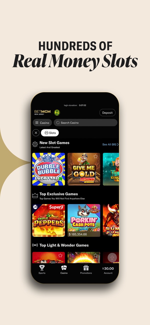 BetMGM Casino NJ app on iPhone, App Store screenshot 1 of 6