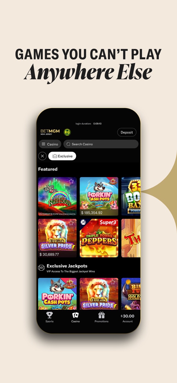 BetMGM Casino NJ app on iPhone, App Store screenshot 3 of 6