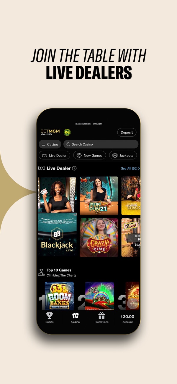 BetMGM Casino NJ app on iPhone, App Store screenshot 4 of 6