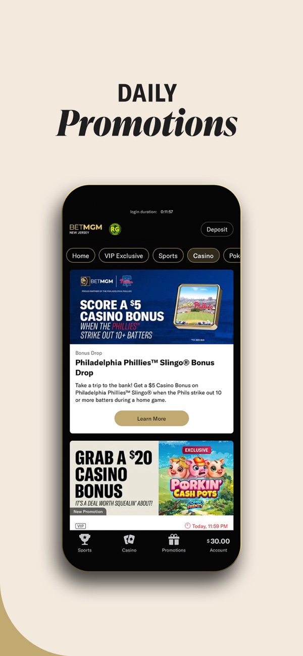 BetMGM Casino NJ app on iPhone, App Store screenshot 6 of 6