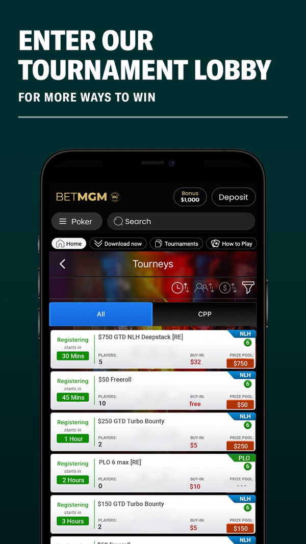 BetMGM Poker NJ app on iPhone, App Store screenshot 4 of 6