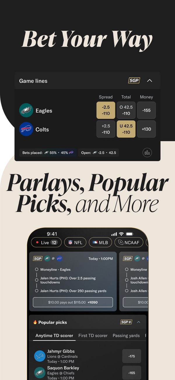 BetMGM Sportsbook NJ app on iPhone, App Store screenshot 3 of 6