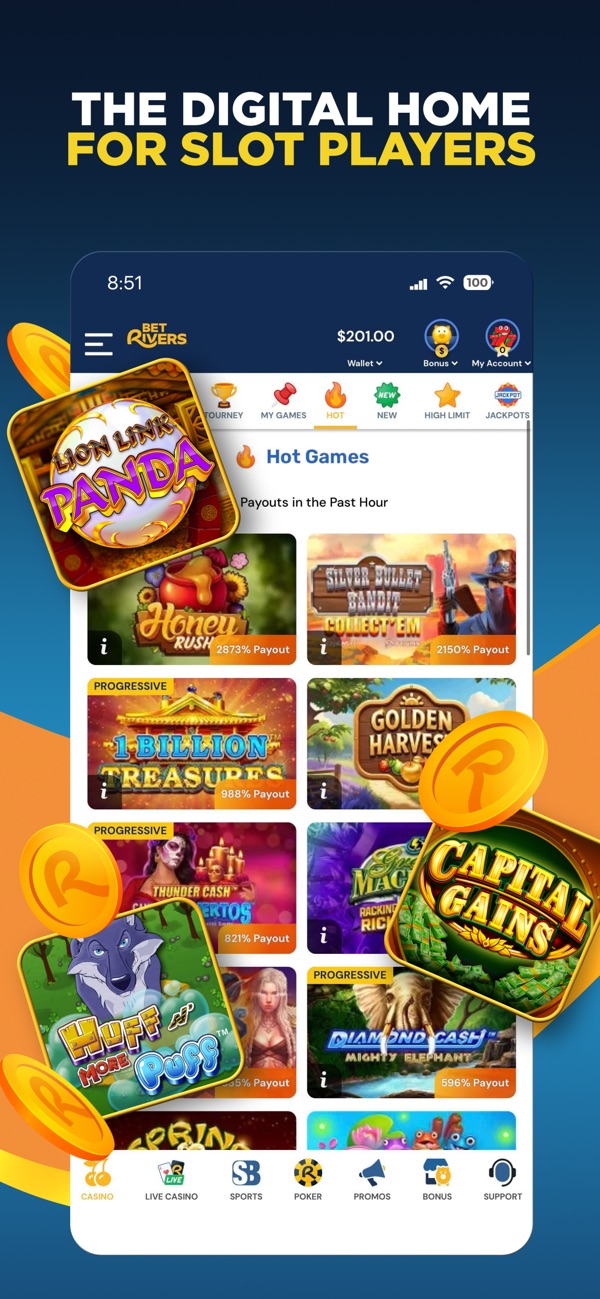 BetRivers Sportsbook & Casino NJ app on iPhone, App Store screenshot 1 of 6