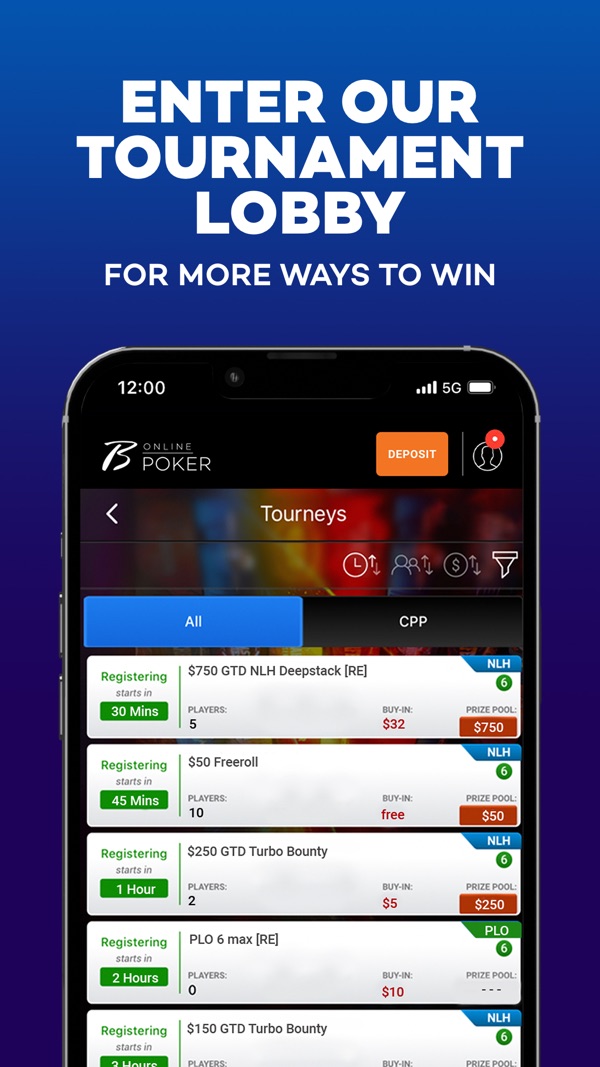 Borgata Poker NJ app on iPhone, App Store screenshot 4 of 6