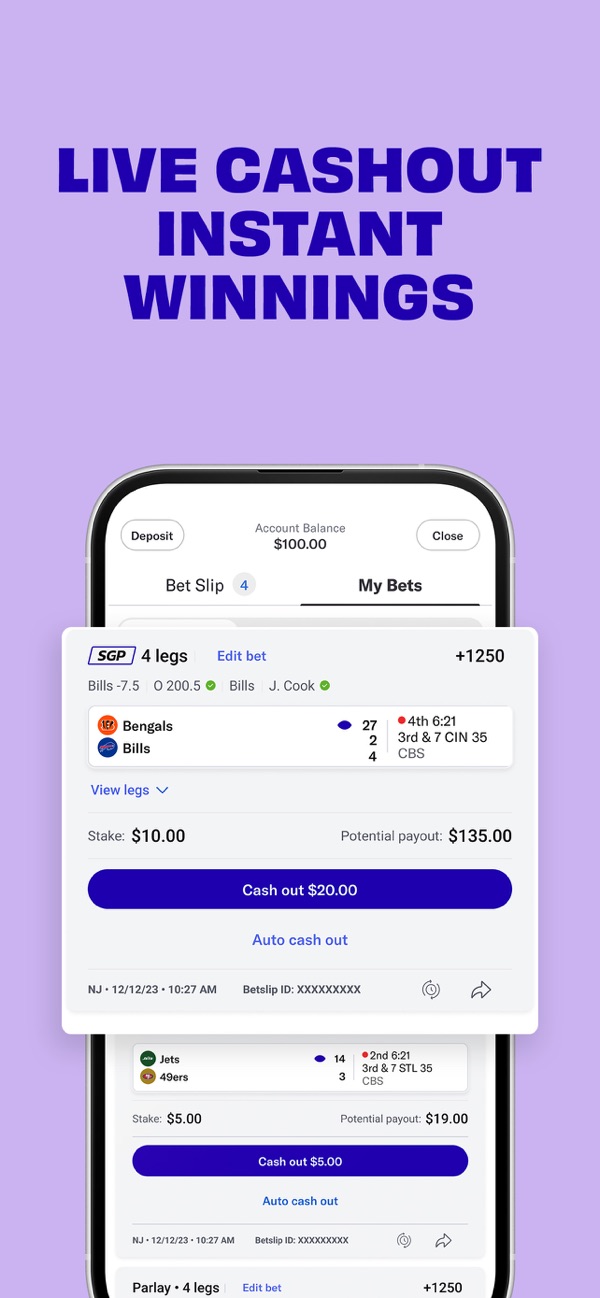 Borgata Sportsbook NJ app on iPhone, App Store screenshot 3 of 6