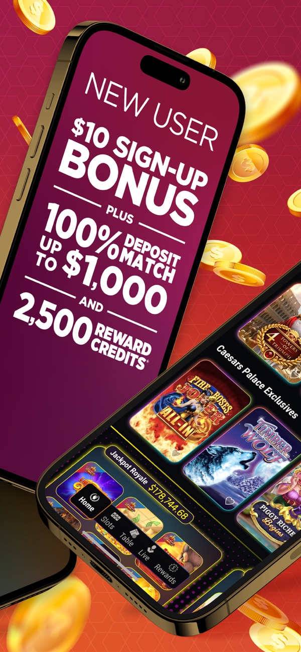 Caesars Palace Online Casino NJ app on iPhone, App Store screenshot 2 of 6