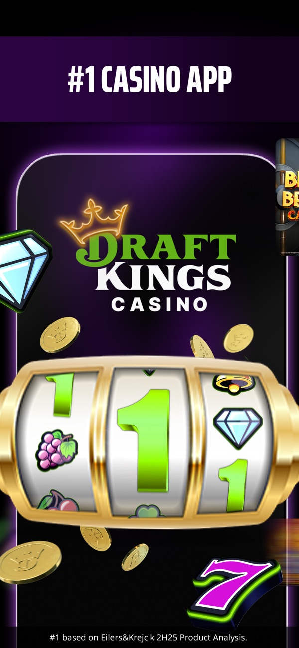 DraftKings Casino NJ app on iPhone, App Store screenshot 1 of 6