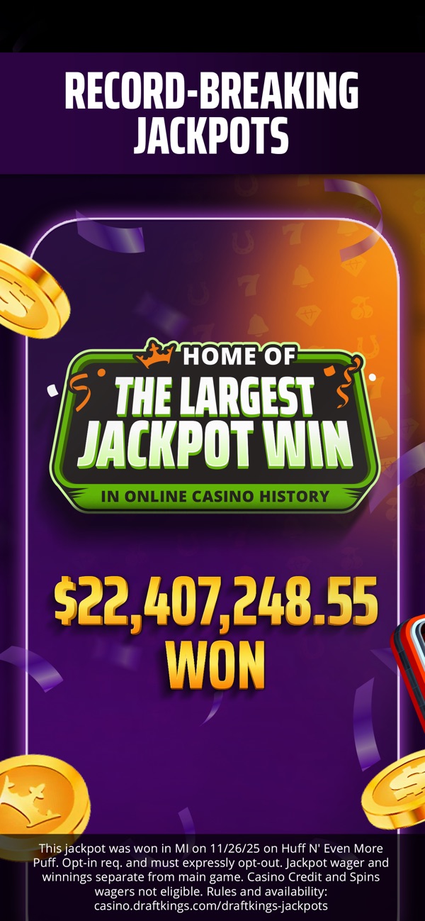 DraftKings Casino NJ app on iPhone, App Store screenshot 4 of 6
