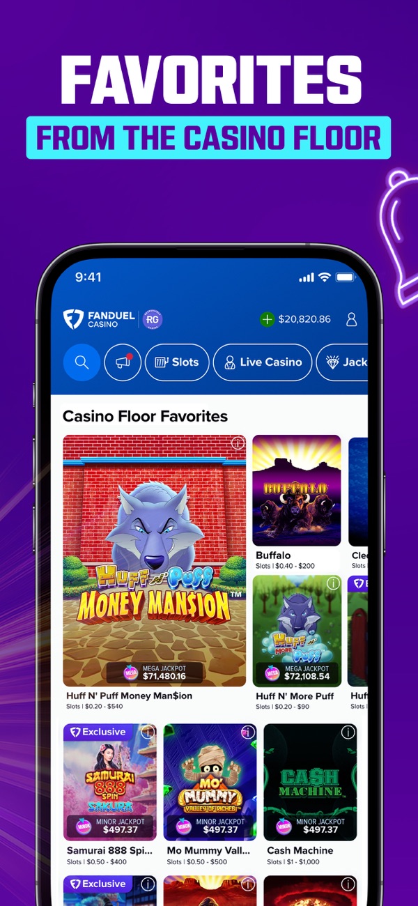 FanDuel Casino NJ app on iPhone, App Store screenshot 5 of 6