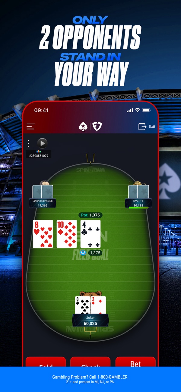 PokerStars on FanDuel NJ app on iPhone, App Store screenshot 3 of 6