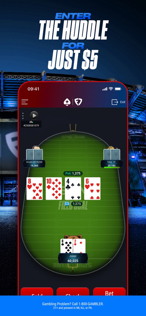 PokerStars on FanDuel NJ app on iPhone, App Store screenshot 4 of 6