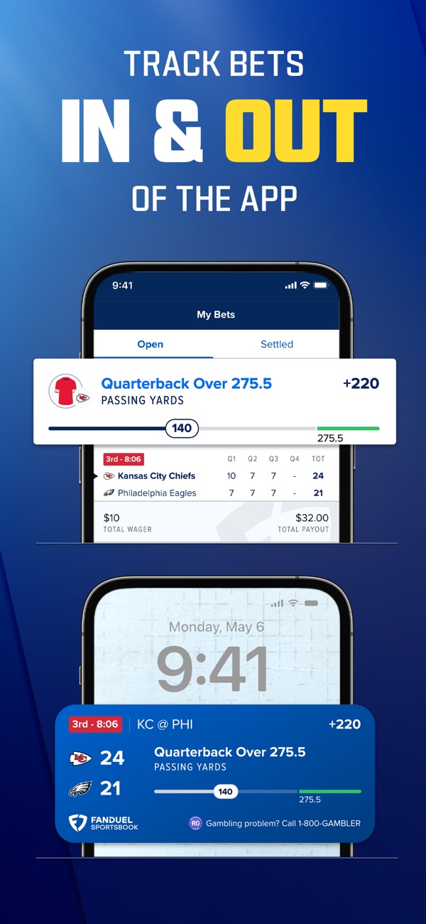 FanDuel Sportsbook NJ app on iPhone, App Store screenshot 5 of 6