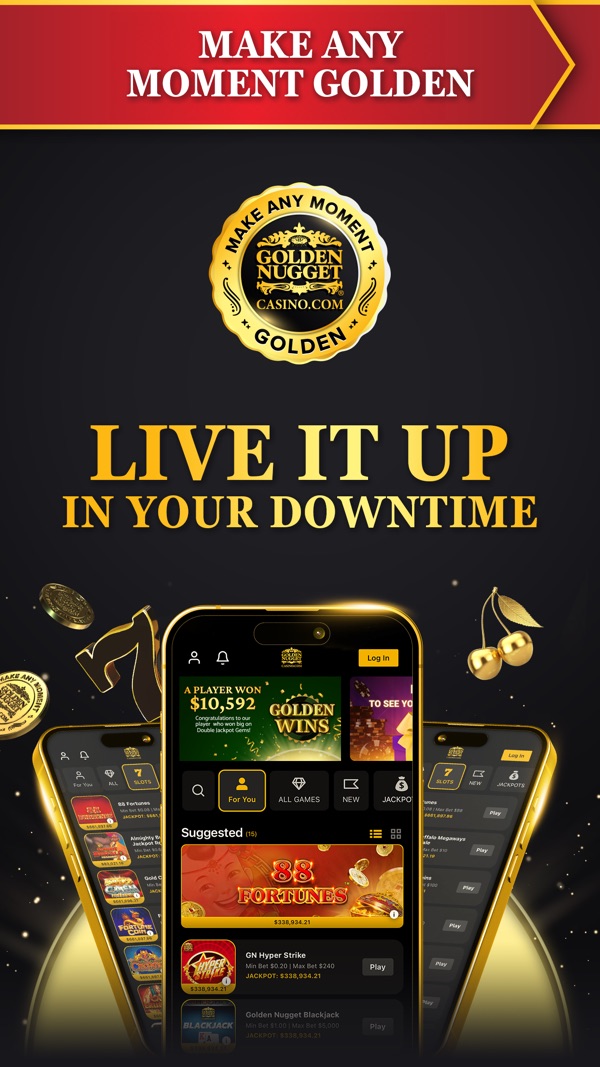Golden Nugget Casino NJ app on iPhone, App Store screenshot 1 of 6