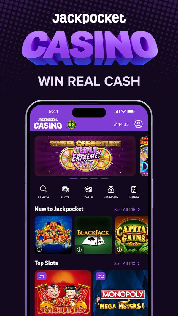 Jackpocket Casino NJ app on iPhone, App Store screenshot 1 of 6