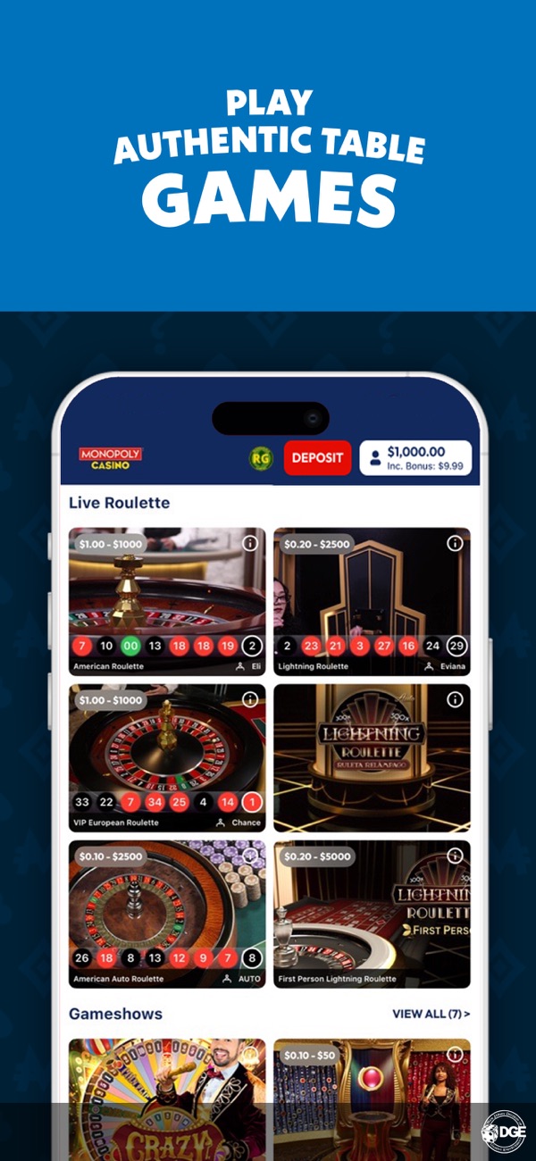 Monopoly Casino NJ app on iPhone, App Store screenshot 4 of 5