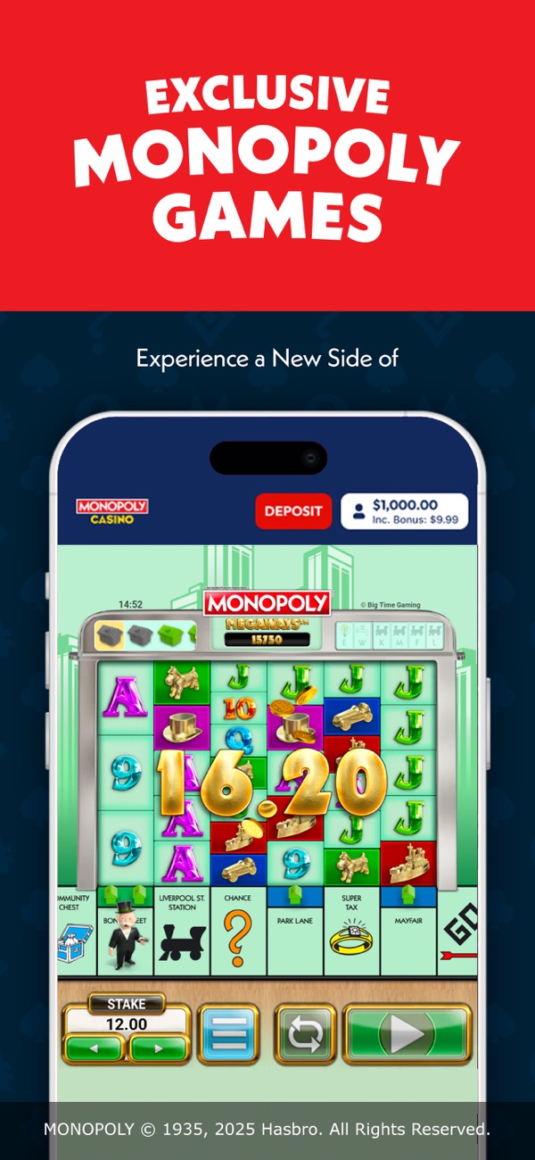 Monopoly Casino NJ app on iPhone, App Store screenshot 5 of 5