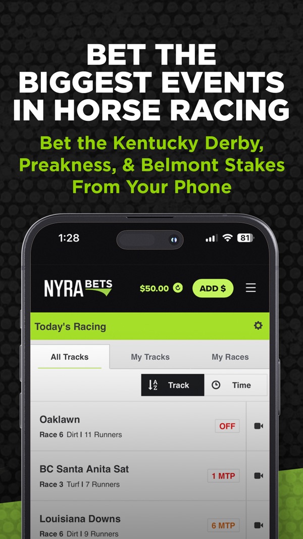 NYRA Bets NJ app on iPhone, App Store screenshot 2 of 6