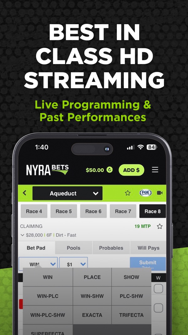 NYRA Bets NJ app on iPhone, App Store screenshot 4 of 6