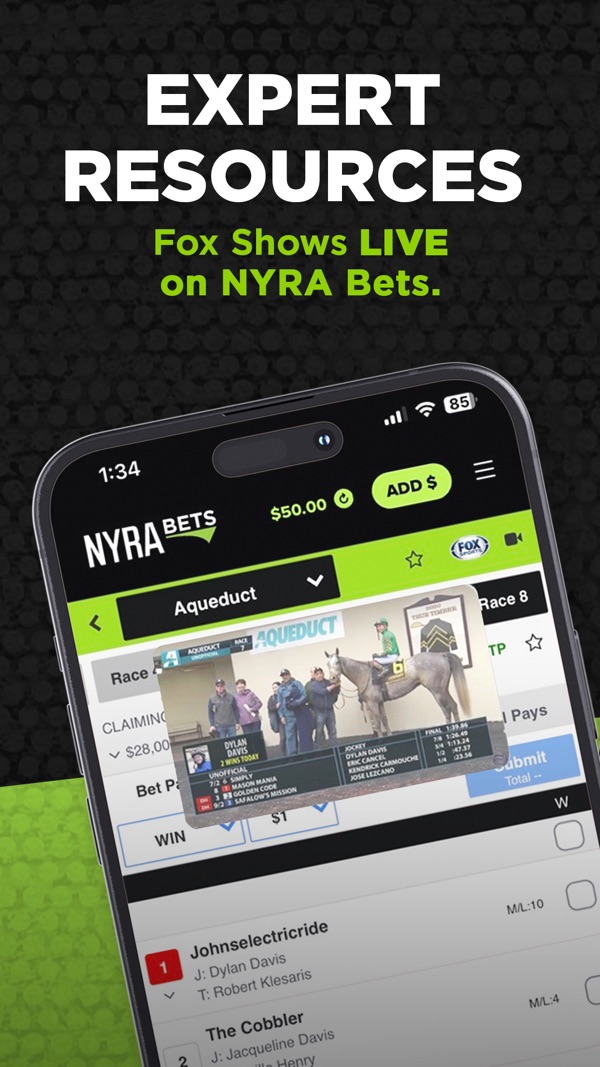 NYRA Bets NJ app on iPhone, App Store screenshot 5 of 6