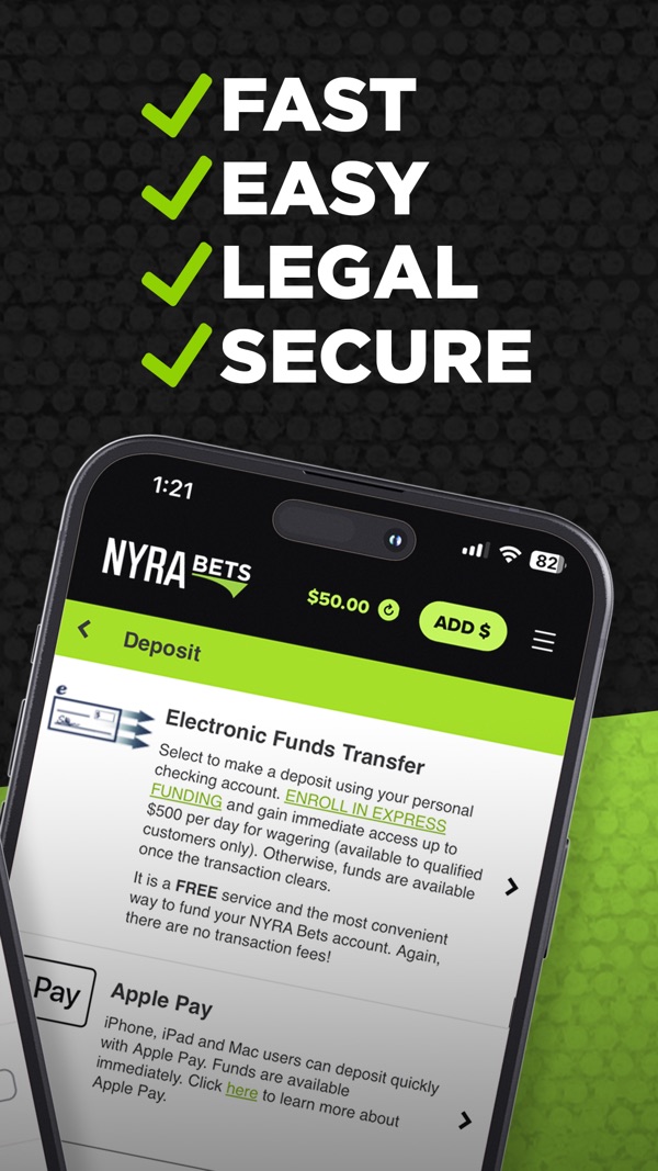 NYRA Bets NJ app on iPhone, App Store screenshot 6 of 6