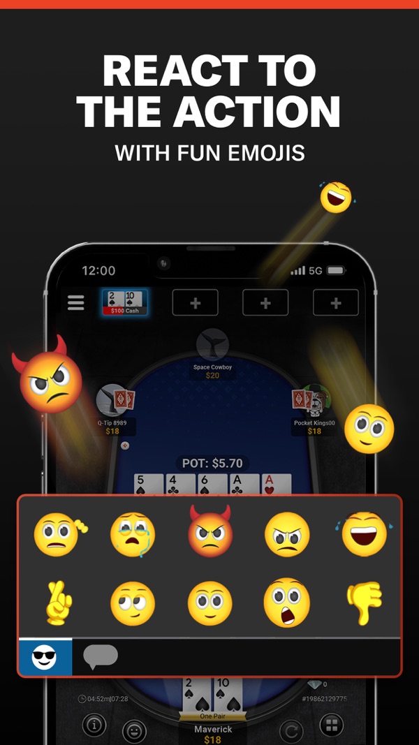 PartyPoker NJ app on iPhone, App Store screenshot 5 of 6