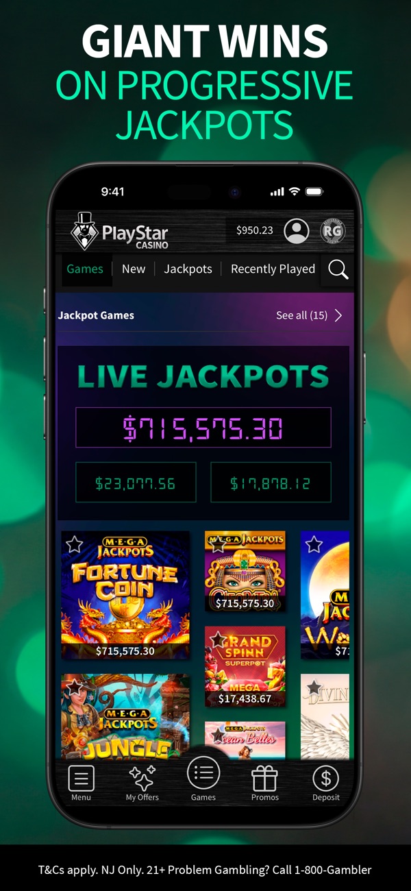 PlayStar Casino NJ app on iPhone, App Store screenshot 5 of 6