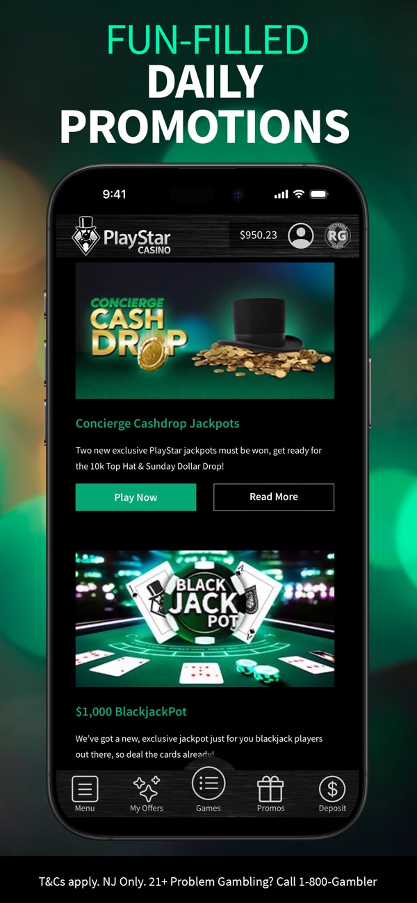 PlayStar Casino NJ app on iPhone, App Store screenshot 6 of 6